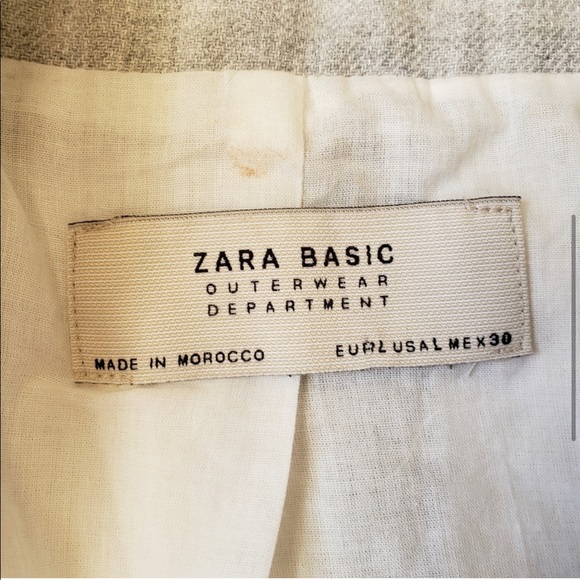 Zara Basic| Lightweight Cotton Coat Gray Size Large - Picture 3 of 4